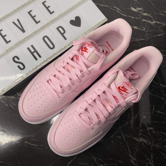 Air Force 1 - Pink White Red Rose 🌹 - Picture 2 of 4